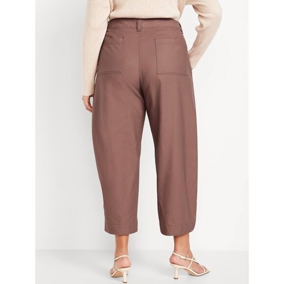 Old Navy Barrel Leg Jeans Womens 20 Plus Pink Relaxed Stretch Boho Chic Preppy - Picture 2 of 16